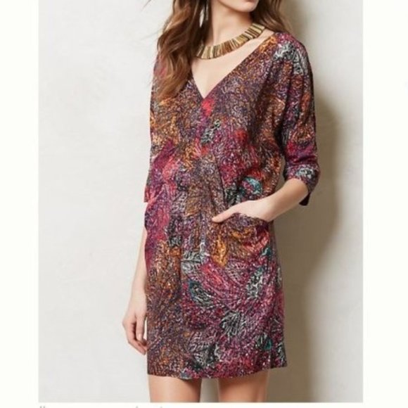 Anthropologie Dresses & Skirts - Edme & Esyllte V Neck Chromatique Dress